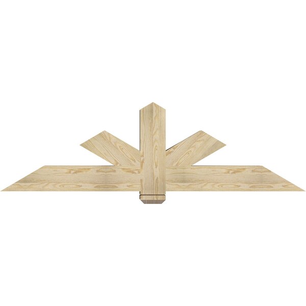 Ekena Millwork Kennewick Rough Sawn Timber Gable Bracket, Douglas Fir, 72"W x 21"H x 6"D x 6"F, 7/12 Pitch GBW072X21X0606KEN00RDF - main